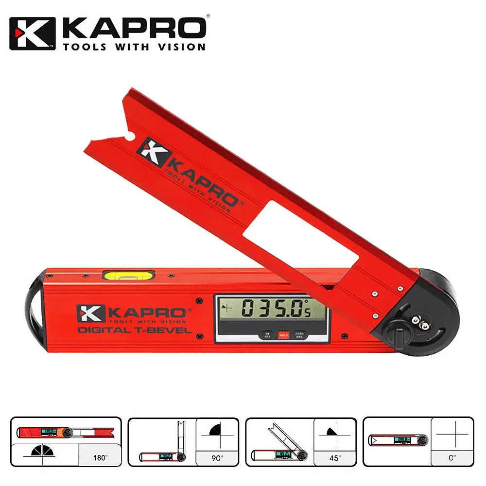 

Kapro Electronic Goniometer Digital Bevel Spirit Level High Precision Angle Measurer Protractor Inclinometer Bubble Angle Ruler