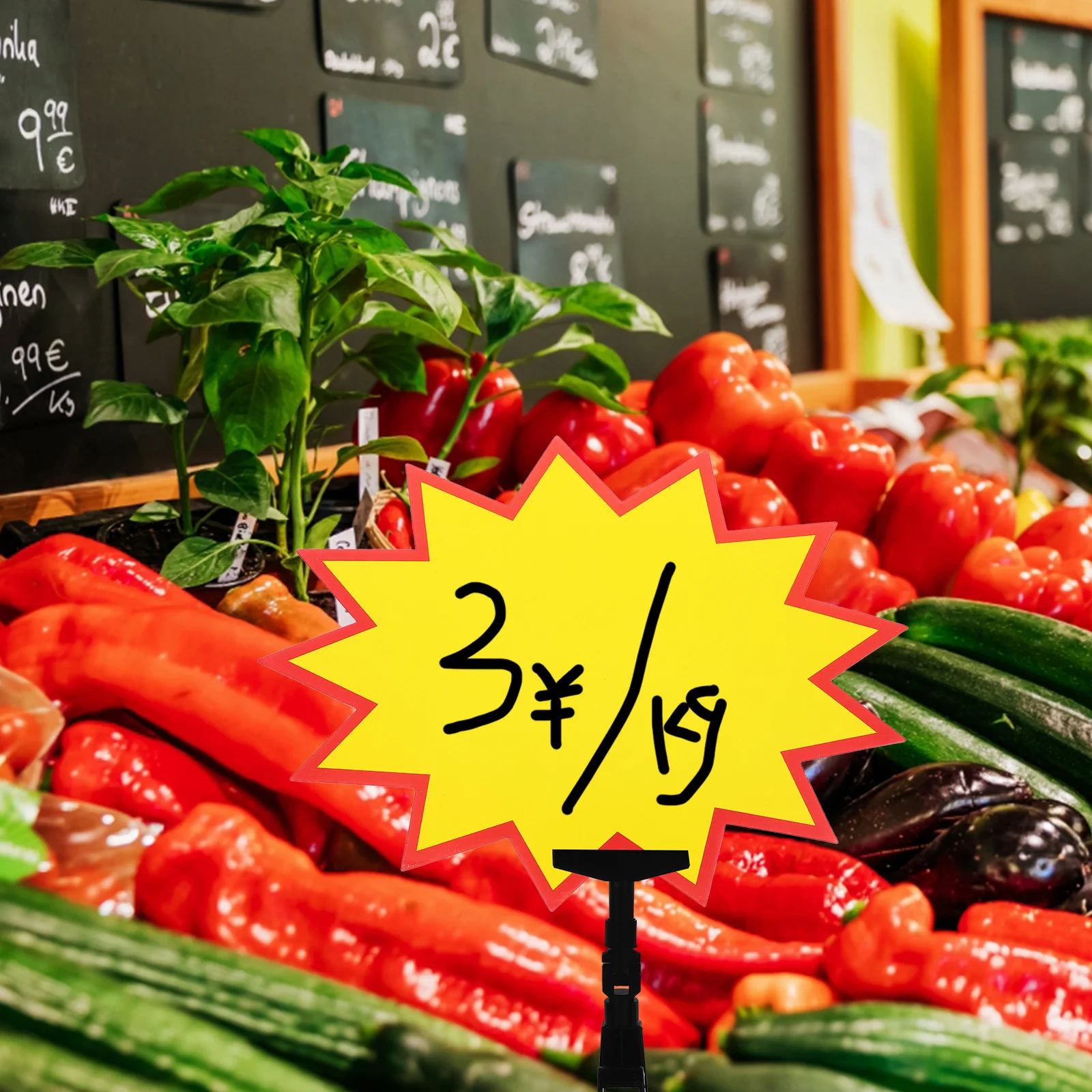 

100Pcs Paper Price Tag Sale Stickers High Visibility Retail Tags for Commerce Supermarket Price Burst Signs