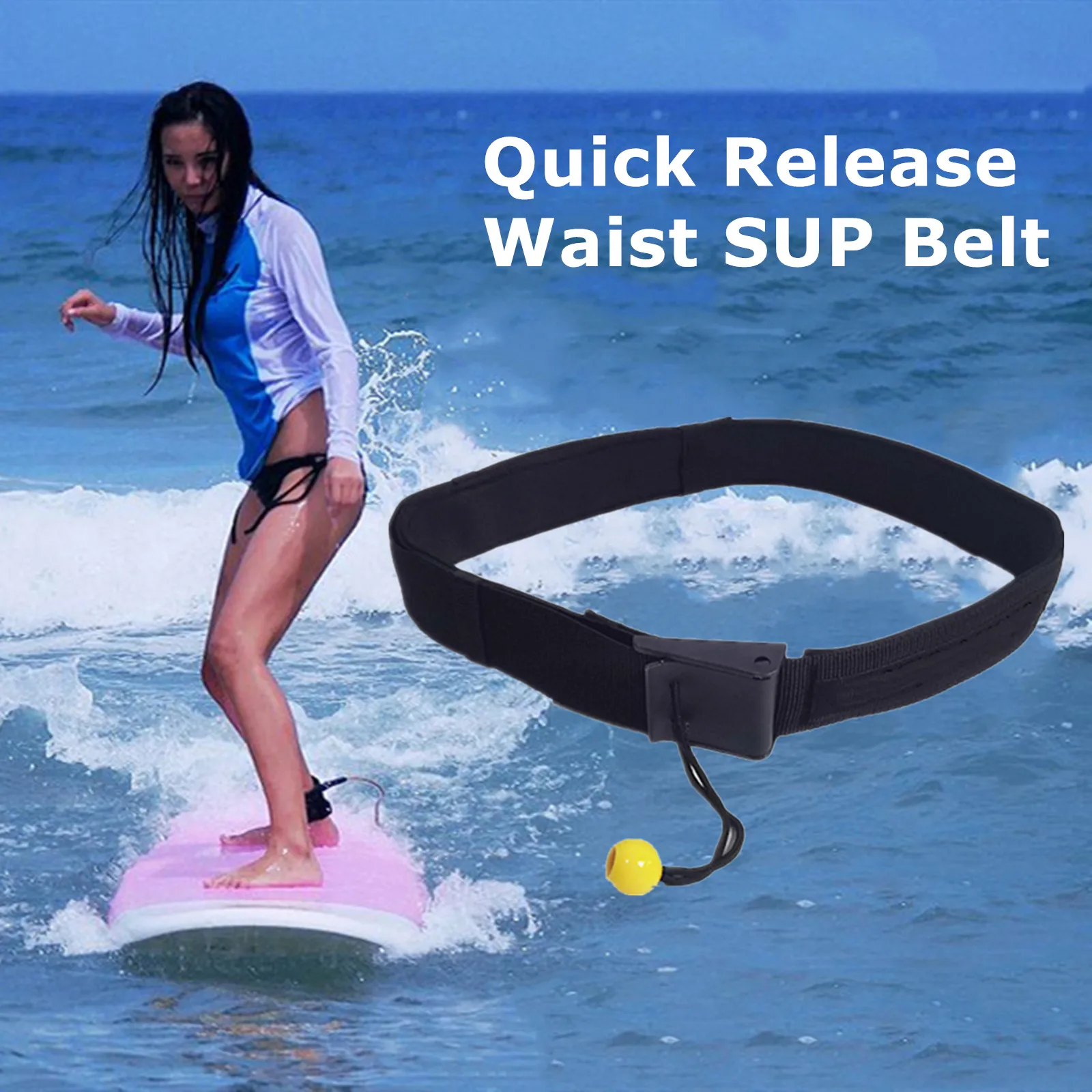

Surfboard QR Belt Whitewater Canoeing Quick Release Waist Belt SUP Safety Leash River Paddling Equipment Paddleboard Belt Paddle