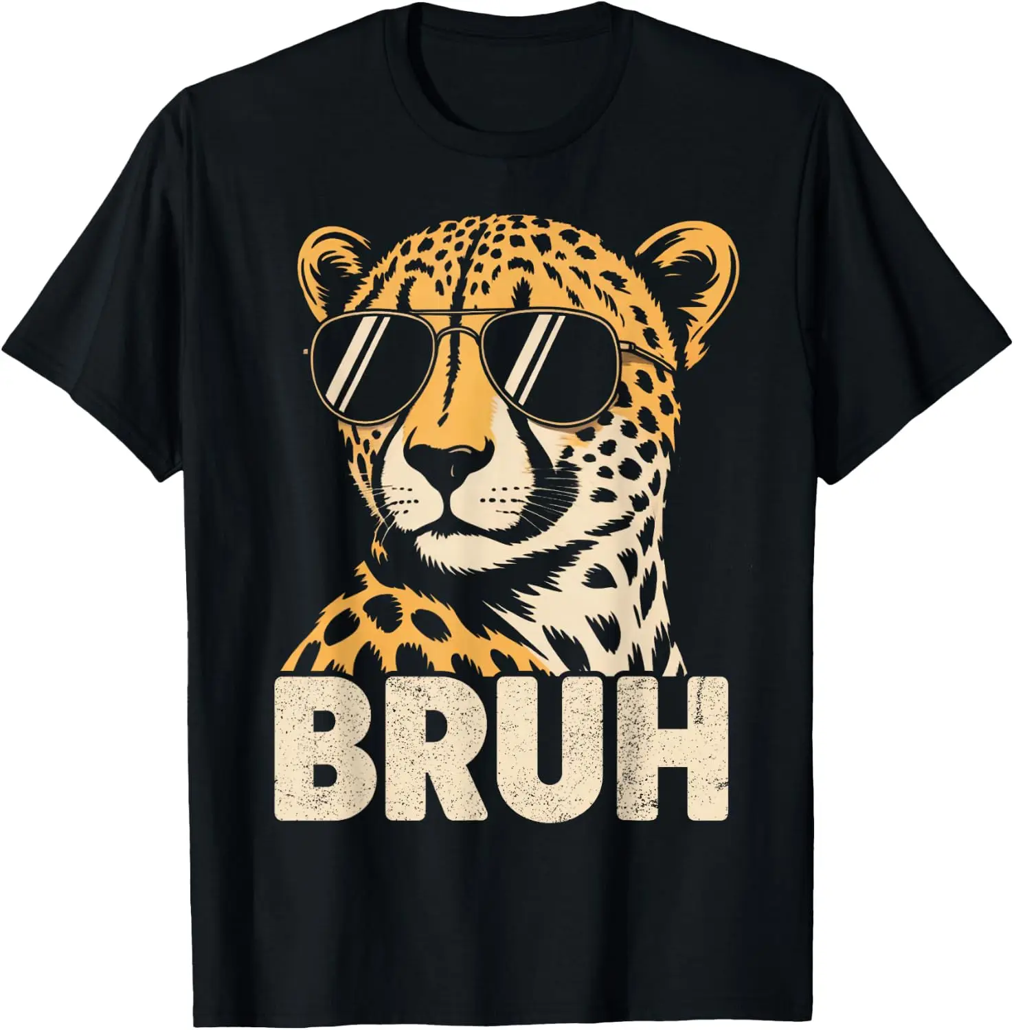 Bruh Cheetah Graphic Tee Kids Toddler Boys Animal Print T-Shirt Cute Halloween Pumpkin Short-Sleeve Tee: Fun, Breathable, Pure Cotton, Stylish—Perfect for Sports, Lounging, or Casual Wear.