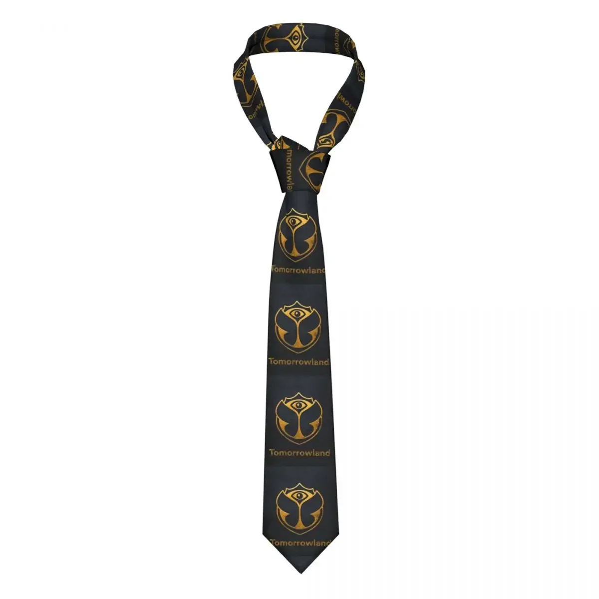 

Classic Logo Neck Tie for Wedding Personalized Mens Music Festival Necktie