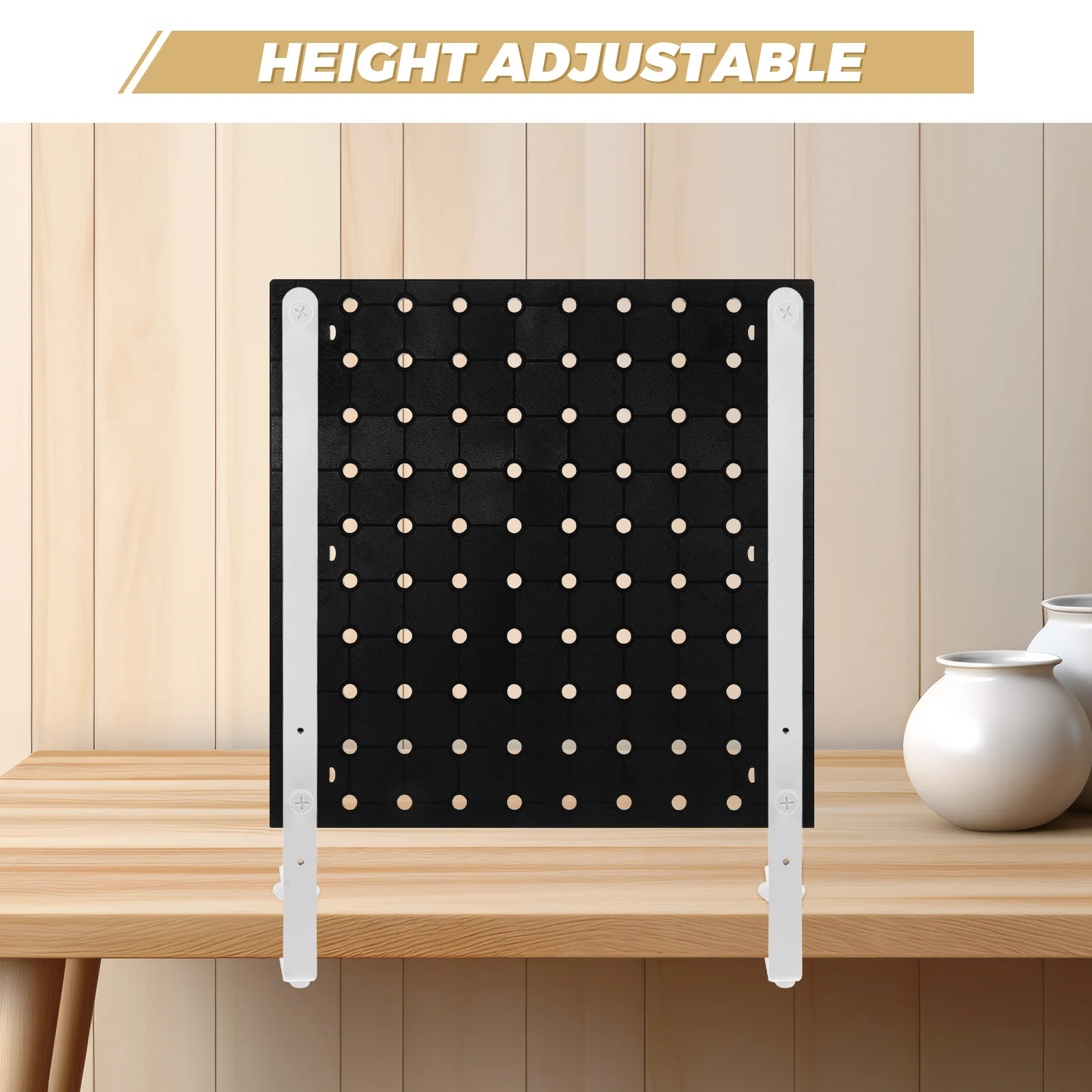 2 قطعة حامل سطح المكتب قابل للتعديل لألواح البيجبيل ارتفاع أبيض قابل للتعديل تنظيم لوازم المكاتب المنزلية أدوات الملحقات الرف