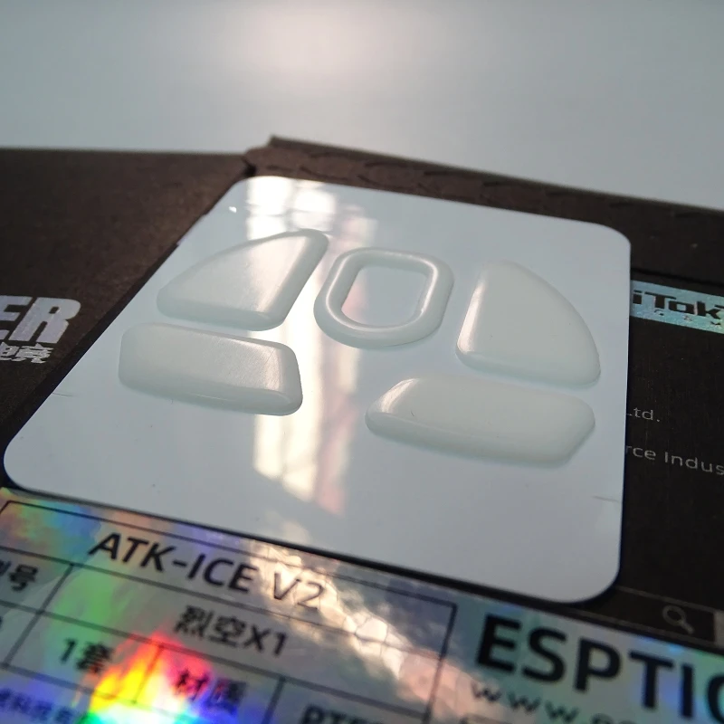 1 set versione ghiaccio mouse pattini pad bordi curvi rotondi adesivi piedi mouse per mouse ATK