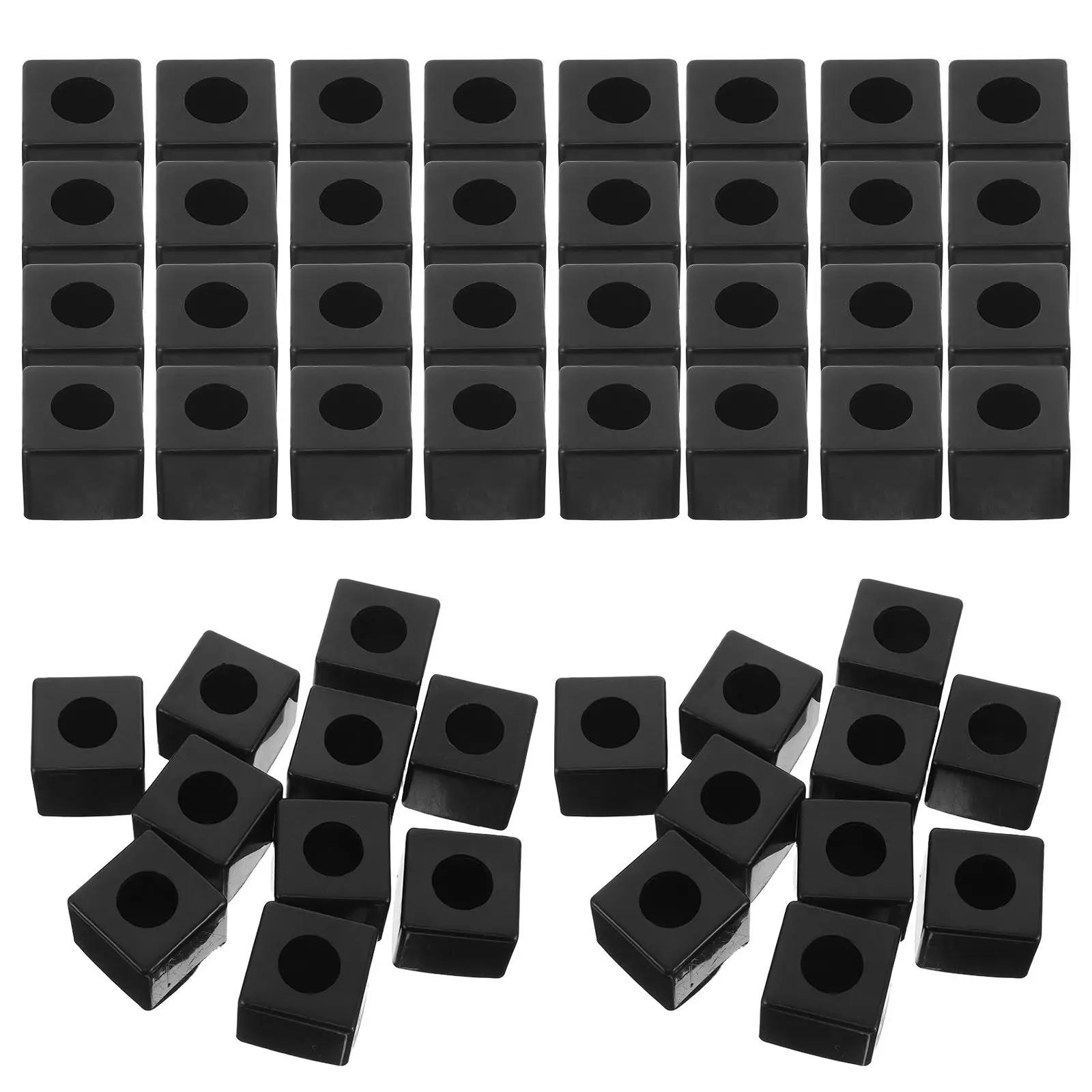 

20Pcs Square Billiard Chalk Holder Black 1.1 Inch Portable Pool Chalk Case Pocket Size for Tournament Club Casual Play Billiards