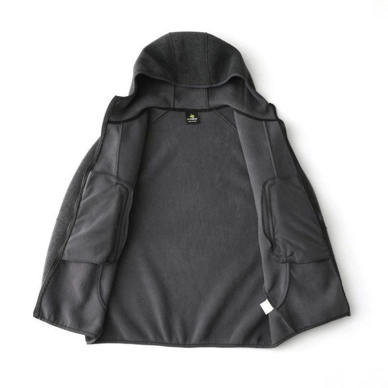 معطف شتوي سميك مزدوج الجوانب من الصوف ثلاثي الأبعاد - دافئ خارجي للجنسين للأزواج للتخييم والمشي لمسافات طويلة والتنقل اليومي