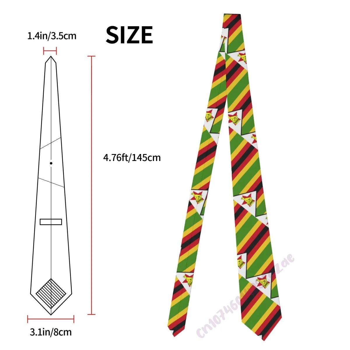 ซิมบับเวธงคอเนคไทผู้ชายผู้หญิงลายสก๊อต Tie ชุด Slim งานแต่งงานเนคไท Gravatas สำหรับของขวัญ Proud