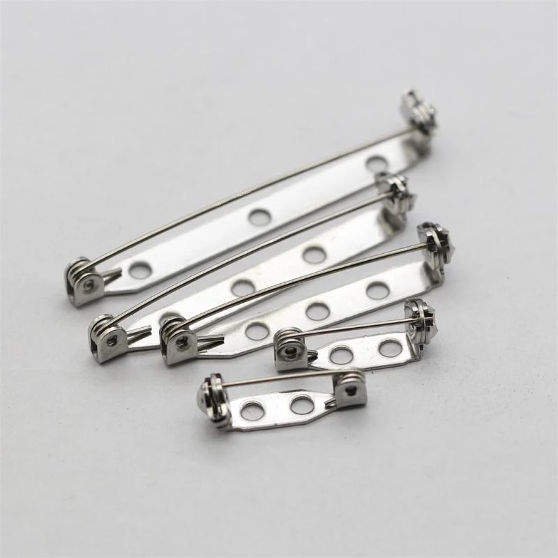BoYuTe (100 Pieces/Lot) 316 Stainless Steel Safety Pins Brooch Base Hand Made Materials Diy Jewelry Accessories and Components view 2