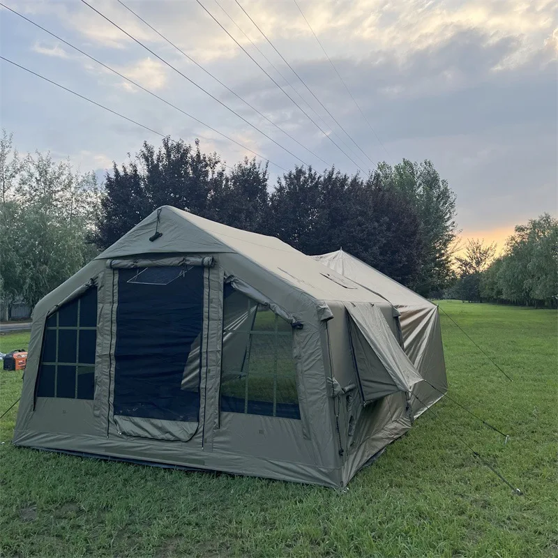 

Inflatable tent with canopy outdoor camping thickened