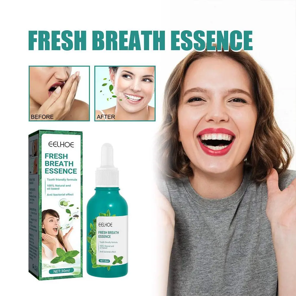 

30ml Mint Mouth Freshener Total Mouth Essence Portable Sugar-Free Breath Fights Care Mouthwash Bad Drop Essence Mint Pocket H8L6