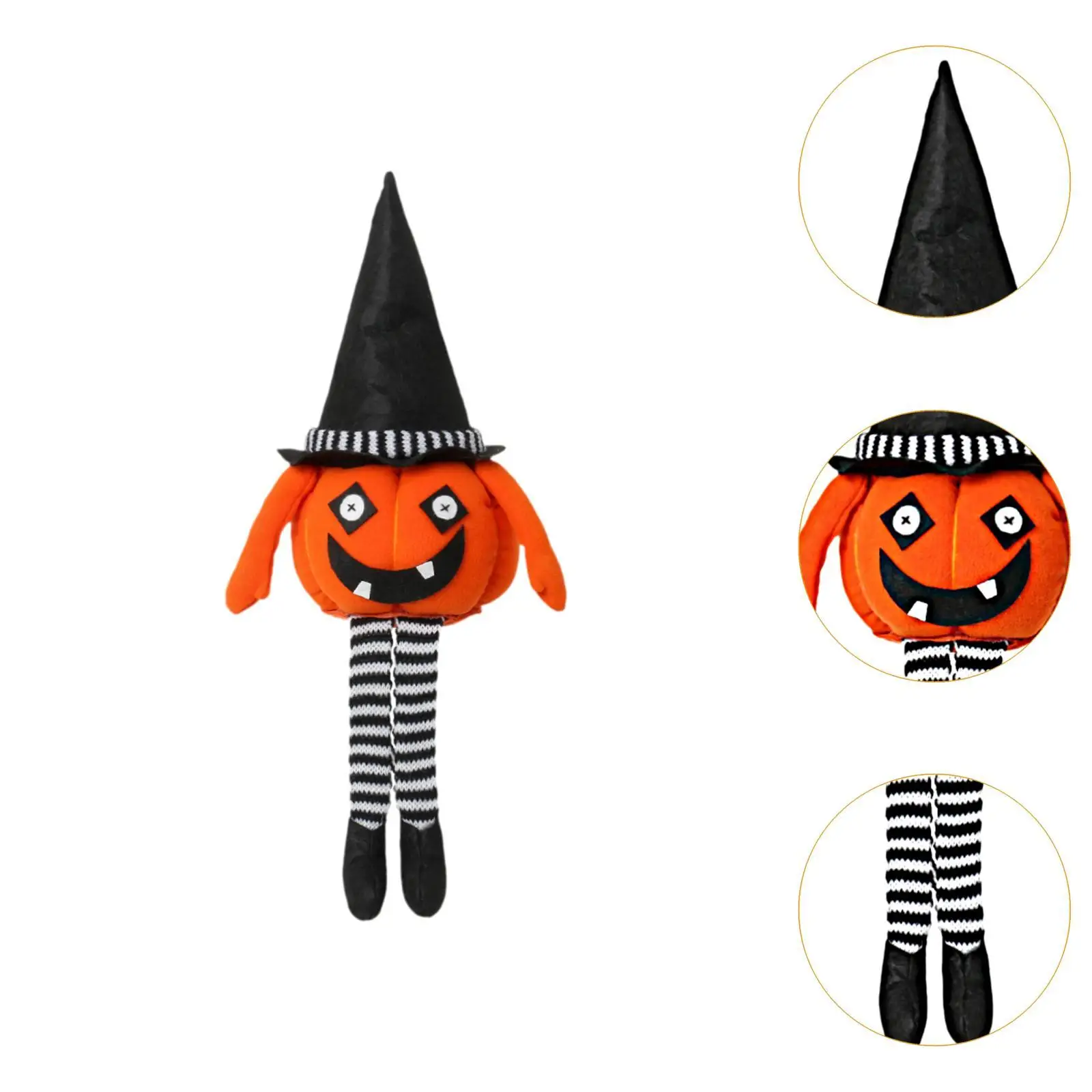 Halloween Pumpkin Specter Plush Doll Home Ornament for Windowsill Desktop