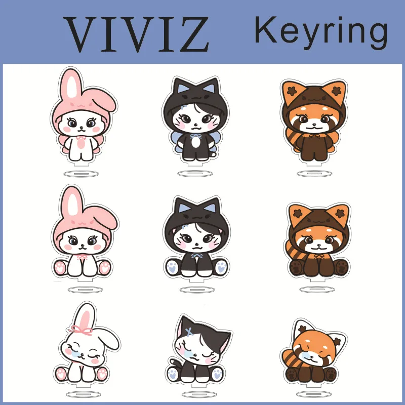 

KPOP VIVIZ Cute Cartoon Acrylic Stand Figure Model Eunha SinB Umji Display Standee Desktop Decor Boys Girls Fans Collectibles