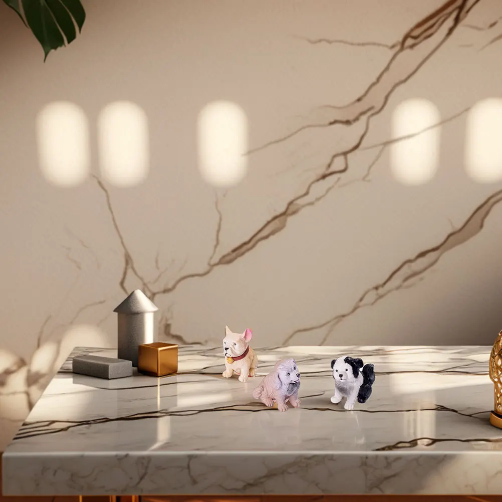 

6Pcs Micro Landscape Dog Statues Realistic Resin Miniature Animals for Fairy Gardens Bonsai Decor Terrarium Indoor Outdoor Use