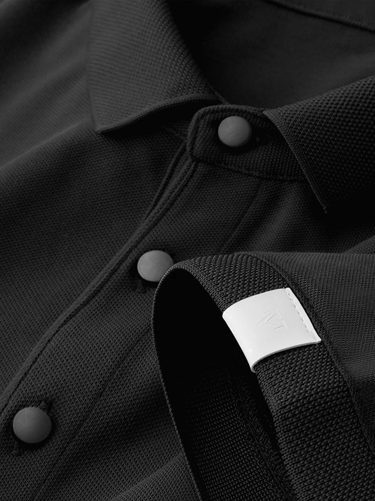 

Мужская футболка-поло из высококачественного ледяного шелка с коротким рукавом, тонкая летняя, из смесового хлопка, с отложным воротником