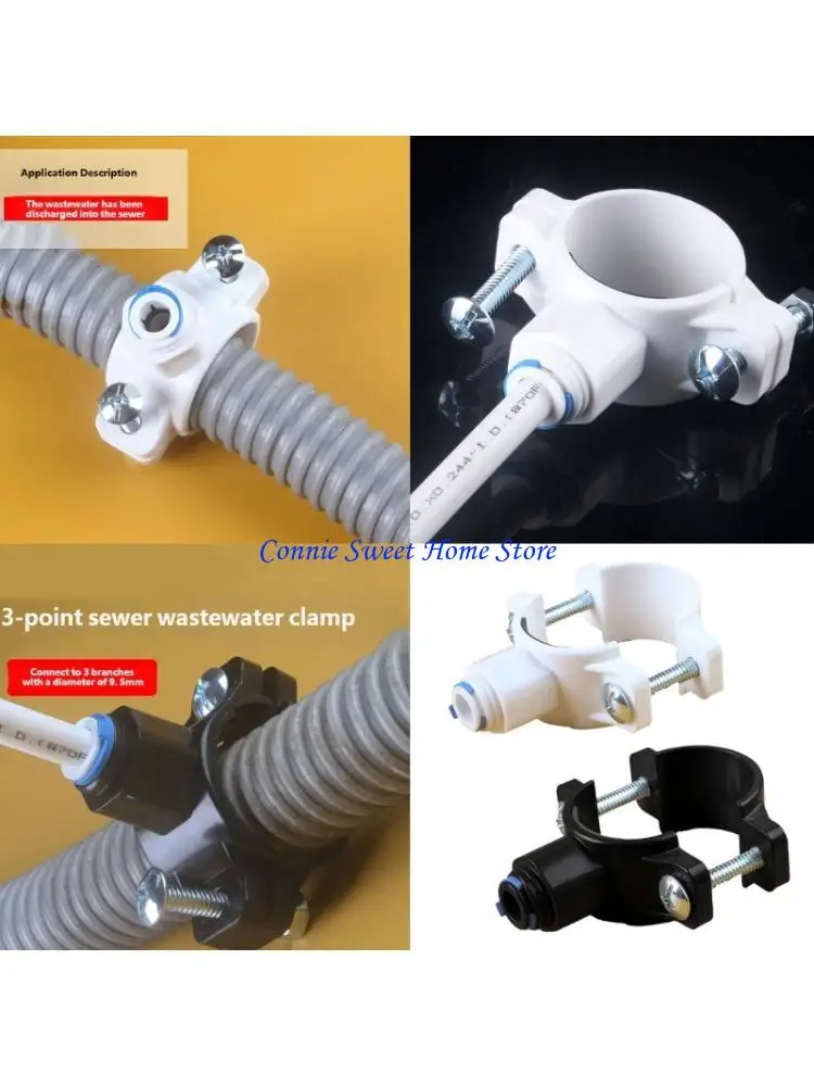

LXAF Heavy Duty Plastic Drain Tube Holder Adjustable Sink Drainage Clip Easy to Use for Water Cleaner Waste Pipe Fixation