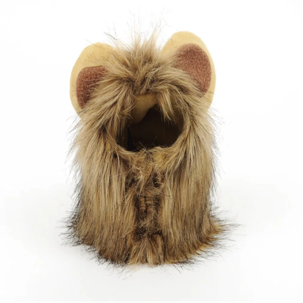 

Lion Hat for Dogs Cats Small Pets Funny Lion Mane Costume Adjustable Size Pet Hat Halloween Accessories Dog Hats Cat Hats