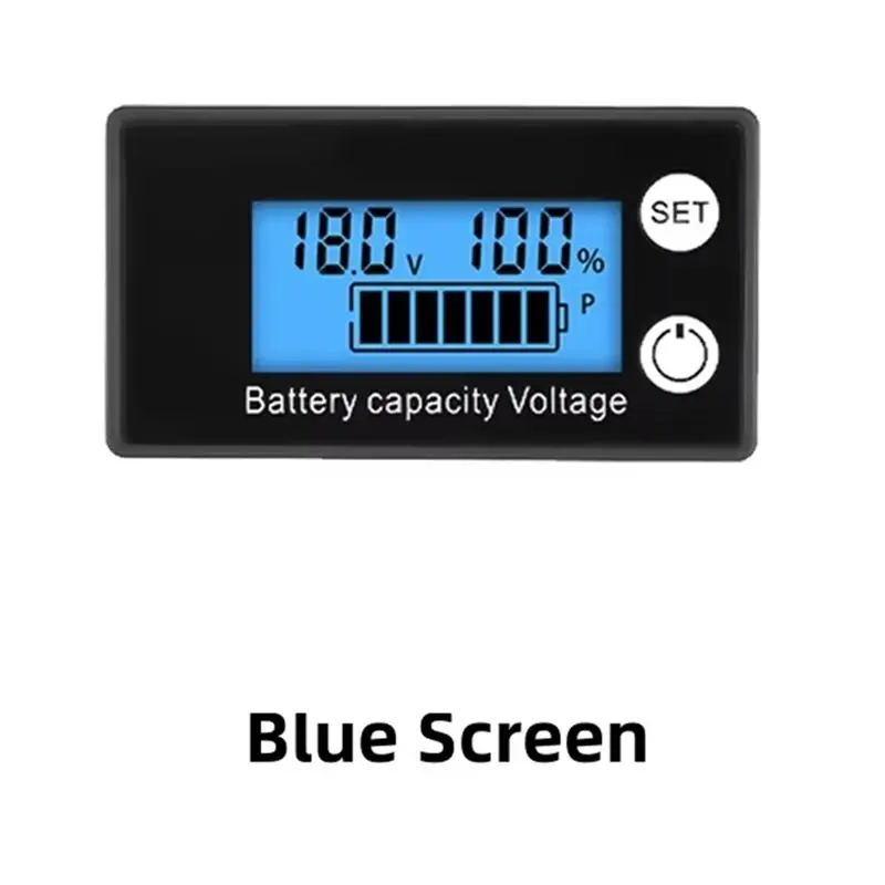 A11I Battery Voltmeter DC 8-100V Capacity Indicator Power Meter Lithium Lifepo4 Lead-Acid Cell 12V 24V 48V LCD Screen