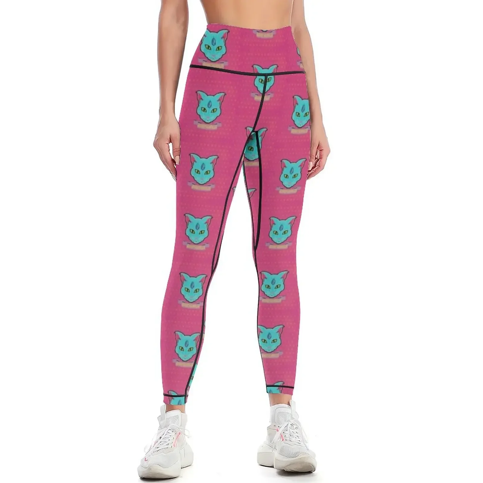 Cat design Leggings Women's pants Sportswear woman gym Legging sexy woman exercise clothing for Womens Leggings
