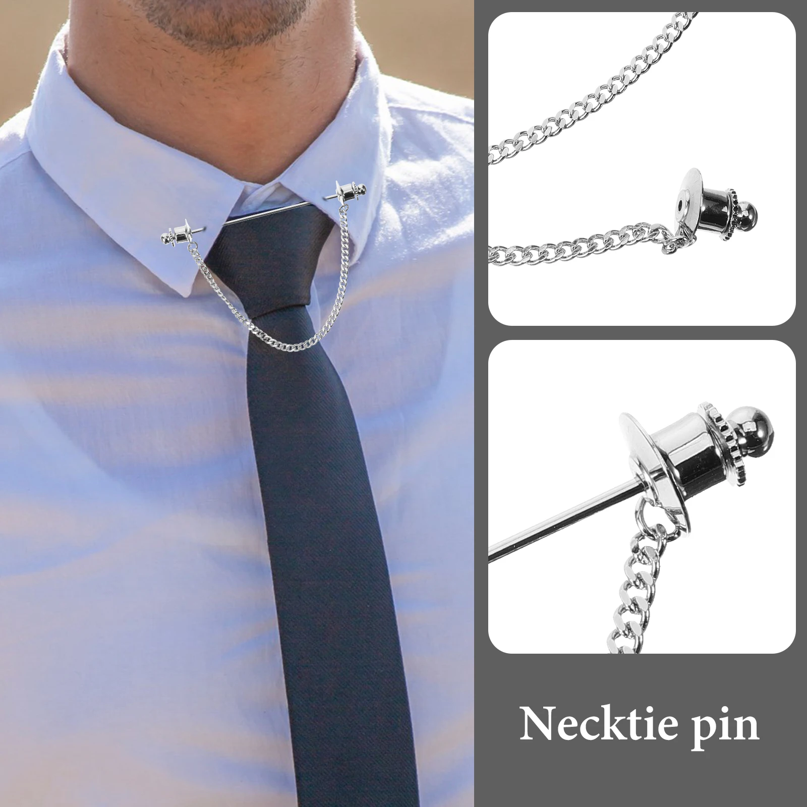 

Brooch Collar Buckle Lapel Chain Pin Tie Clips Boutonniere Pins Fashion Suit for Men Shirt with Men's