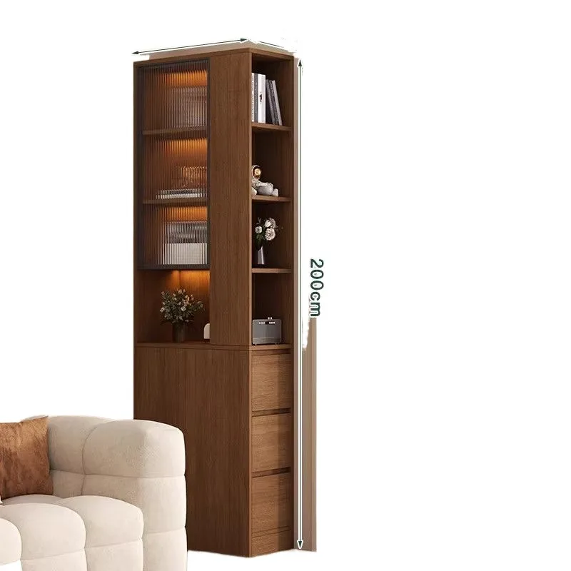 

Solid wood ecological board bookcase, household multi-functional floor storage locker