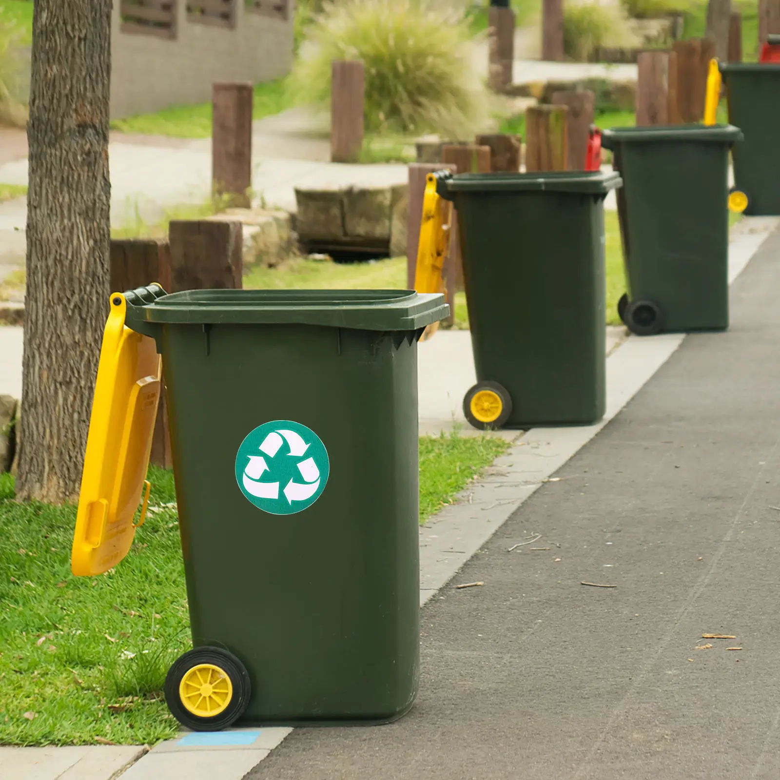 

6pcs Garbage Classification Sign Stickers Waterproof Trash Can Labels For Home Office Park Garden Adhesive Recycling Stickers