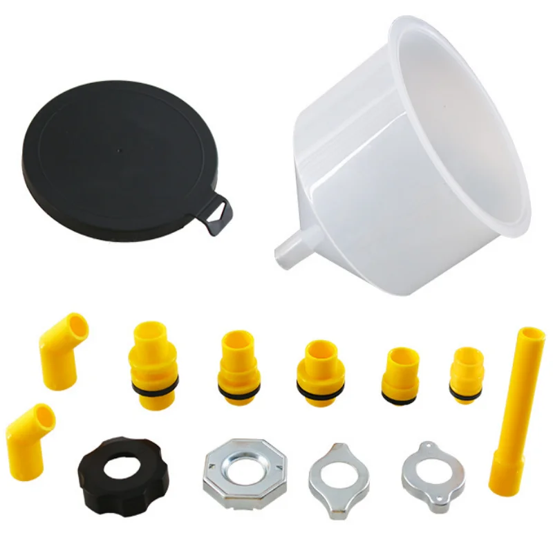 15 Pieces/Set Engine Motor Radiator Coolant Filling Funnel Kit Car Cooling Refill Tools Spill-proof Automobile Funnels