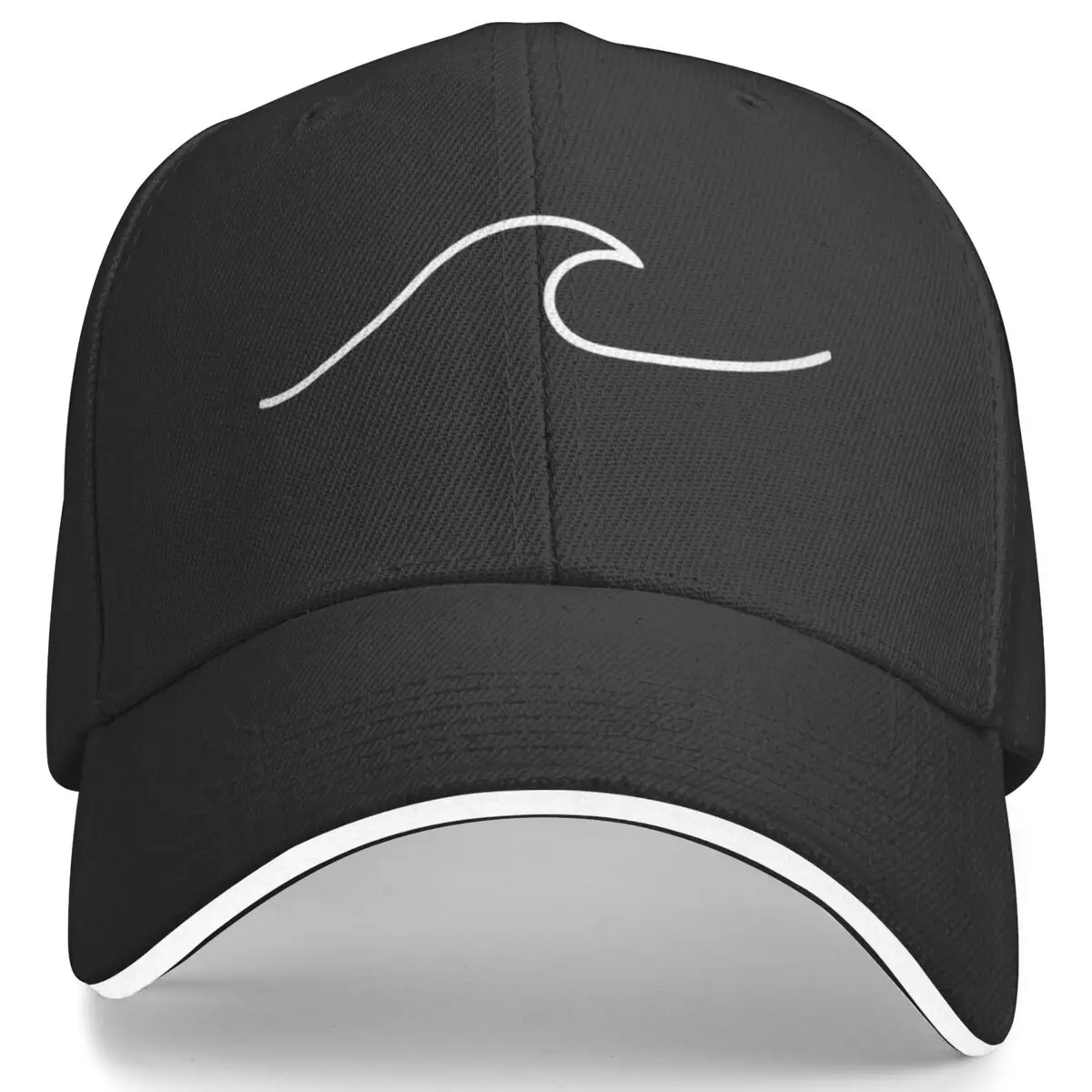 Wave Ripple Simple Logo Baseball Cap Couple Women Design Trucker Hat Summer Streetwear Kpop Rock Sunscreen Baseball Caps