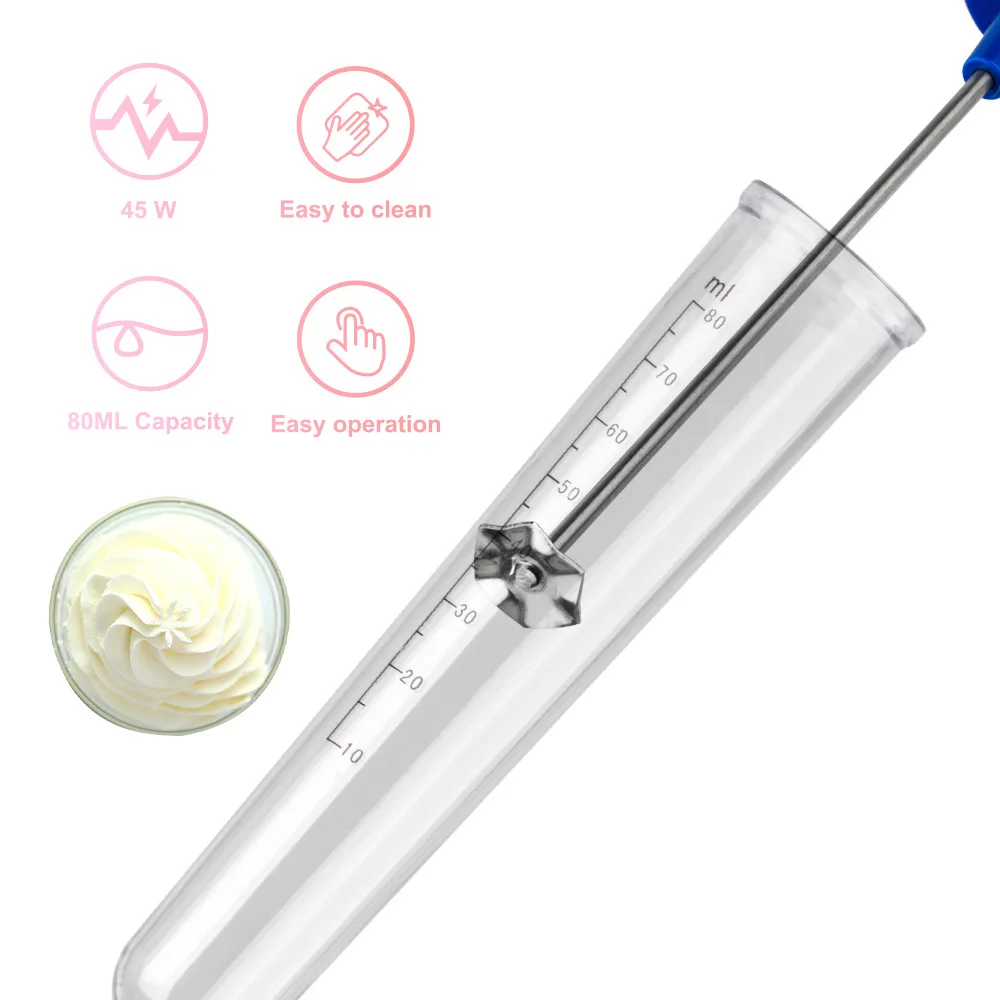 2024 New Electric Milk Frother Creative Mini Intelligent Whipped Coffee Milk Frother Portable Milkshake Machine