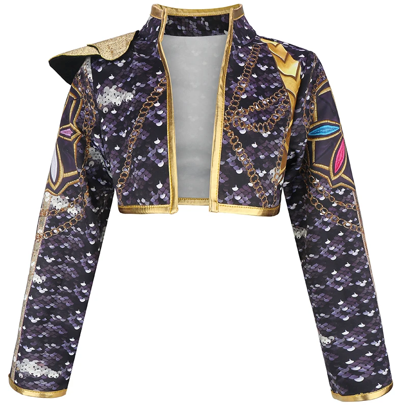 مجموعة فتاة مكونة من 3 قطع من أزياء شيطان الصيادين رومي التأثيرية لحفلات أعياد الميلاد ومرحلة الأداء أزياء الهالوين كرنفال للأطفال #6