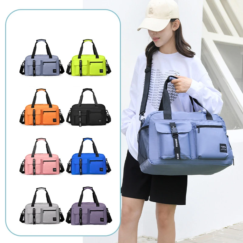 Bolso de viaje de gran tamaño para mujer, bolsa de viaje multifunción, informal, deportiva, impermeable, bandolera de hombro, bolsa de equipaje de