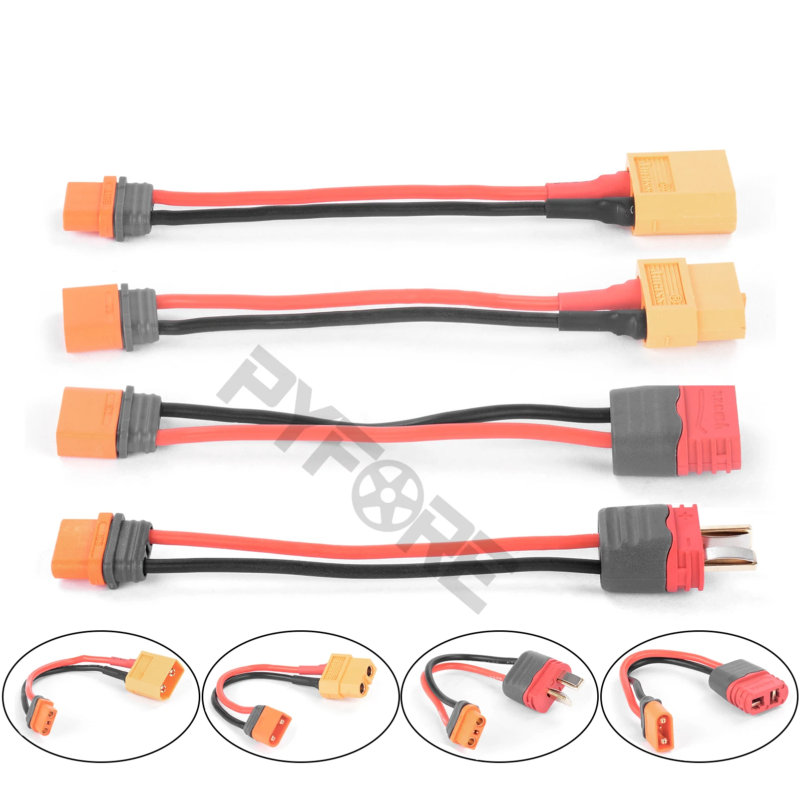 PYFORE IC2 zu T / XT60 Steckeradapterkabel Batterie-ESC-Verbindungskabel für 1/16 1/18 1/24 LOSI ARRMA RC Modellauto-Zubehör – Detail 1