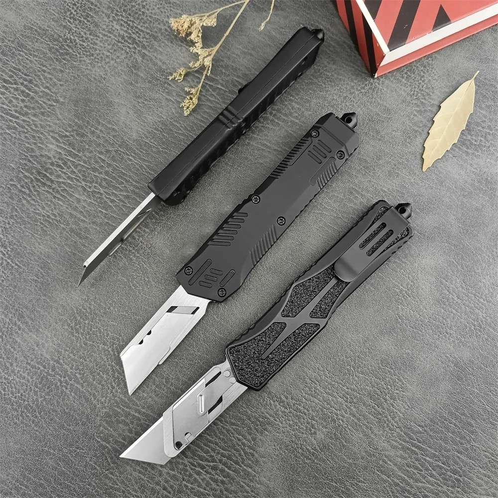 Utility Art Knife High Quality Pocket Knives 440C Blade Zinc Alloy Handle EDC Working Drawing Hiking Camping Tools Men’ Gift