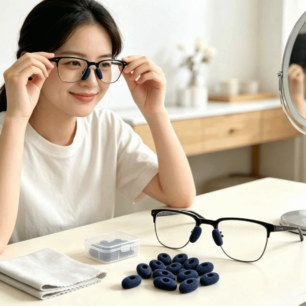 30Pcs Soft Foam Glasses Nose Pads Anti-slip Breathable Eyeglass Sponge Prevent Glasses From Slipping Reduce Indentation