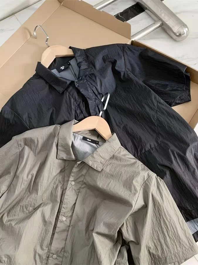 Cooling Lightweight Nylon Fabric Shirt Outdoor Functional Style Short Sleeve Hiking GD Self-Contained Temperature Reduction