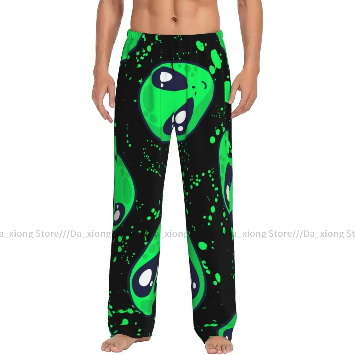 Pantalon de pyjama Alien Faces pour hommes, bas de sommeil pour hommes, Lounge FJM