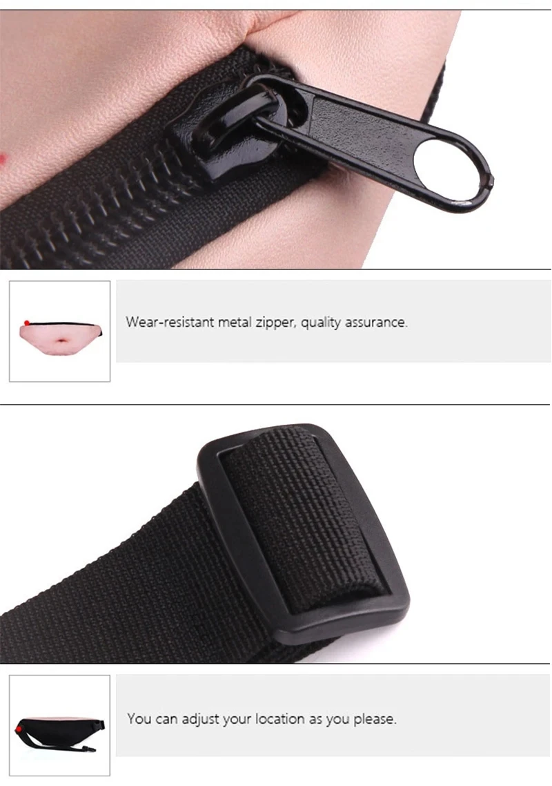 Herren-Bierbauch-Gürteltasche, innovative, verstellbare, multifunktionale Sporttasche mit großem Fassungsvermögen im Fake-Dad-Bauch-Design – Detail 14