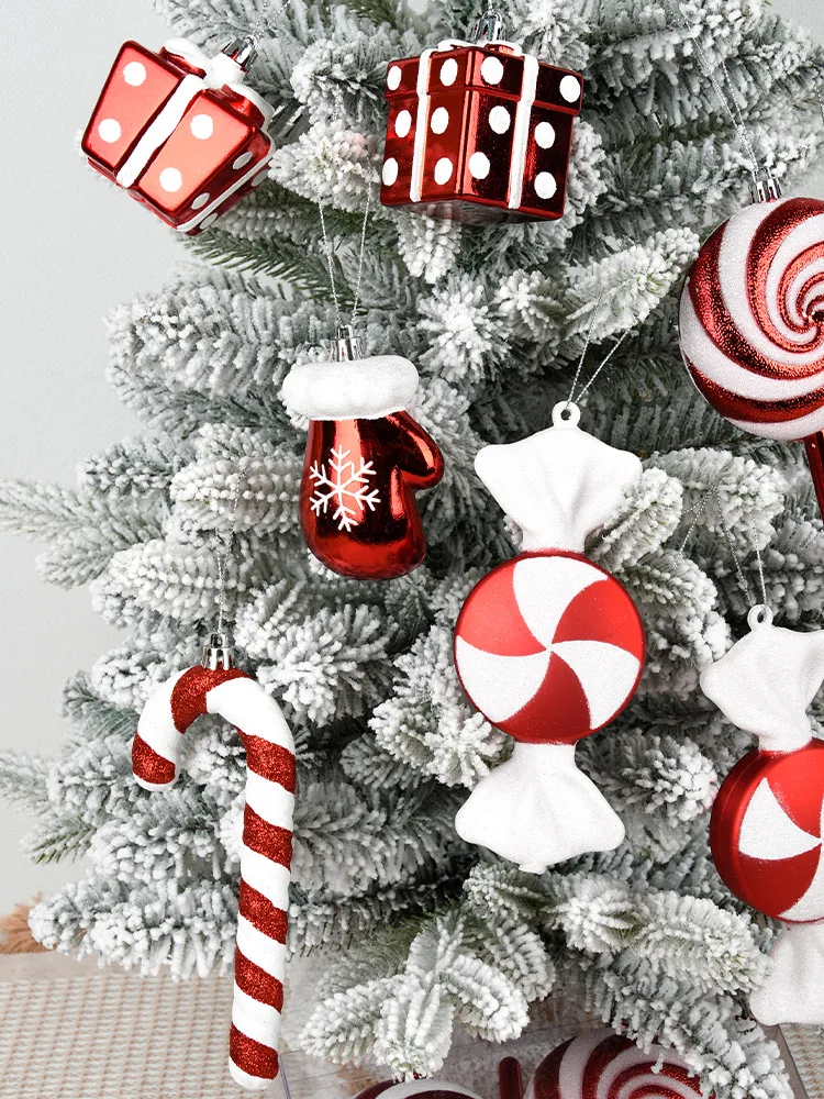 Christmas Decoration Balls PVC Large Candy Lollipop Cane Pendant Tree Xmas Ornaments Home Decor 2023 Navidad Noel New Year Gifts