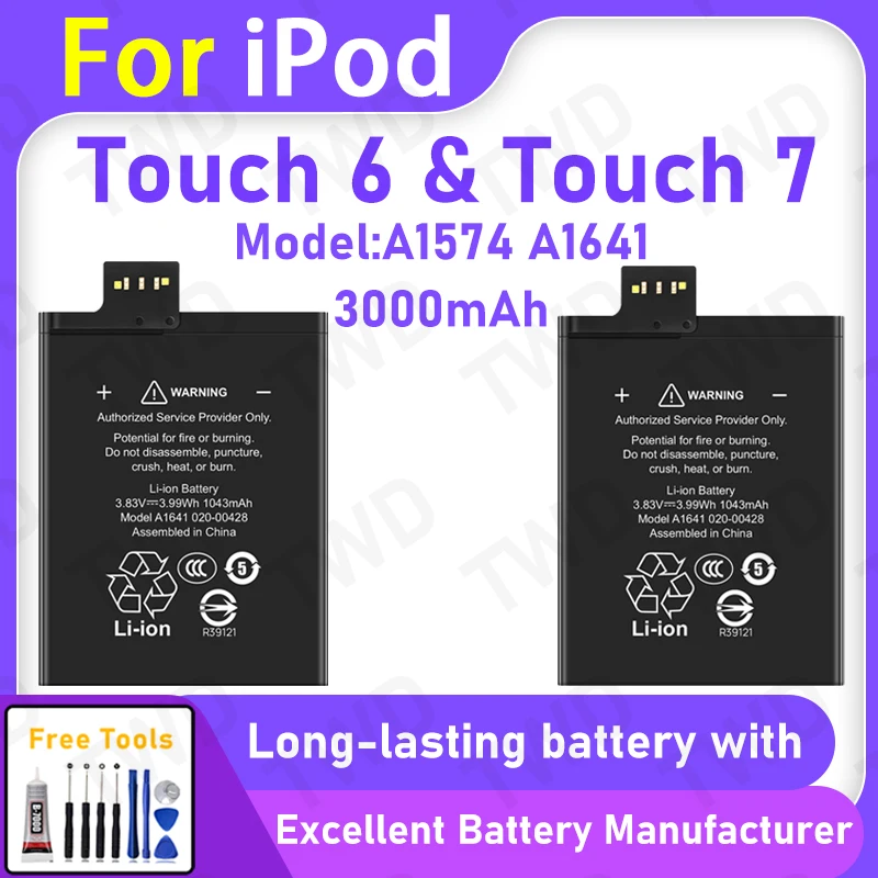 

High Quality Battery For iPod Touch 6 7 A1641 A1574 Long Lasting Power +Free Tools