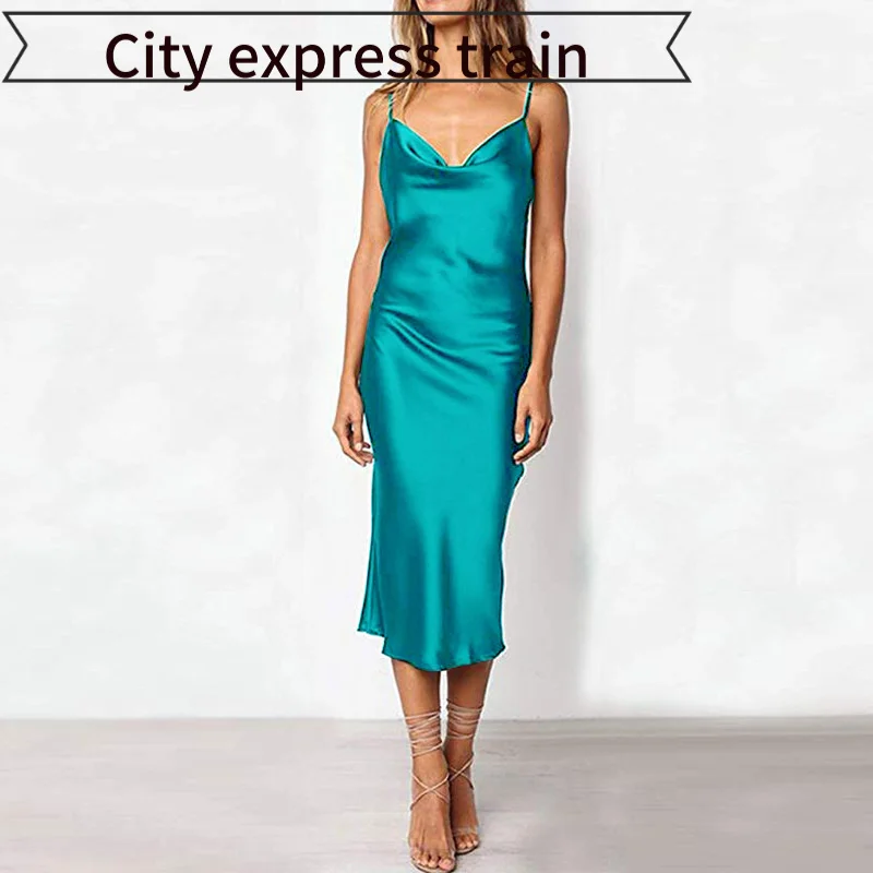 

Сексуальное летнее платье-миди из полиэстера с кружевными вставками, однотонное, с V-образным вырезом, без бретелек, с завышенной талией, прямого кроя