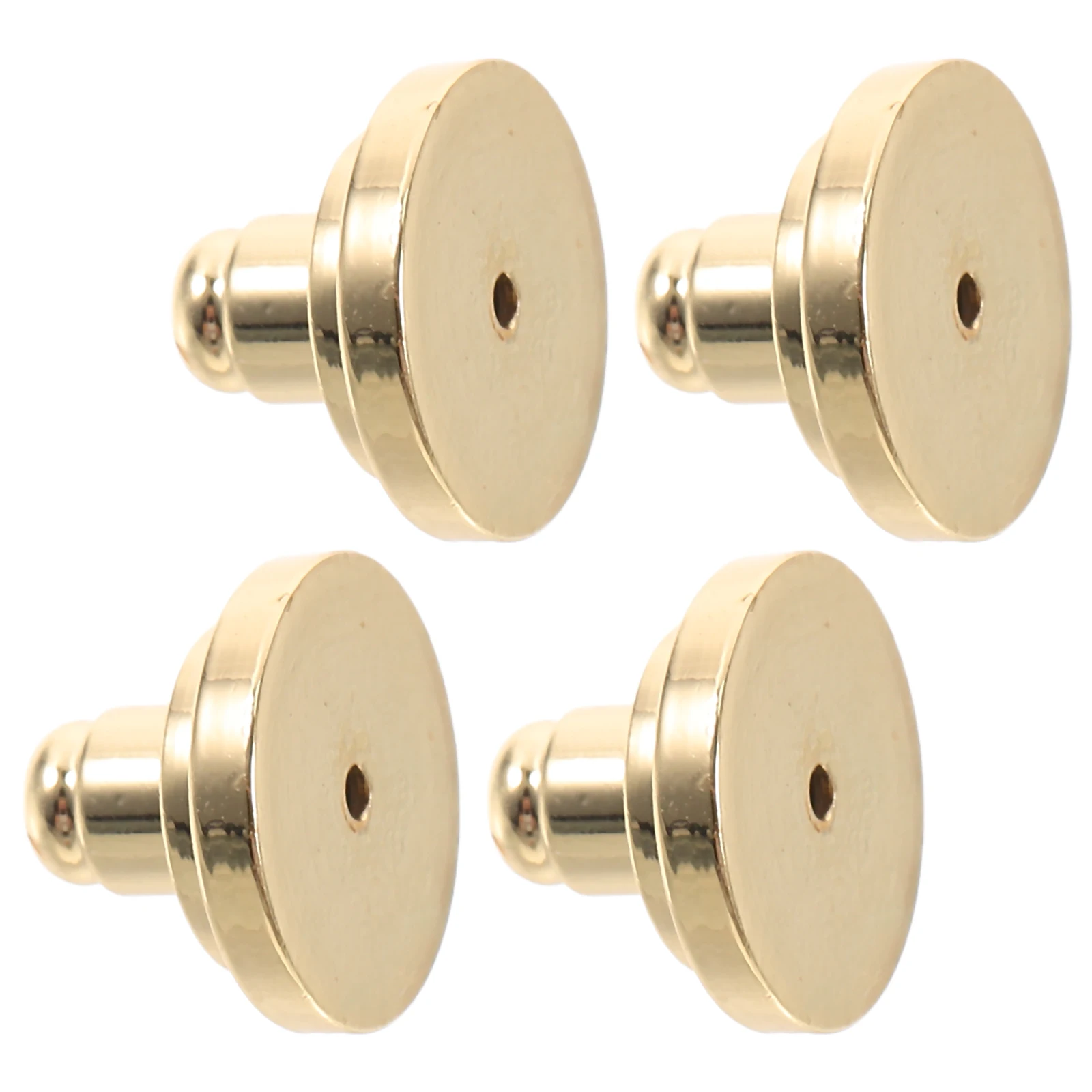 

4pcs Brass Plated Ear Stud Backs Durable Antidroop Design for Heavy Earrings Support Clip Pads Sports Tape Stoppers