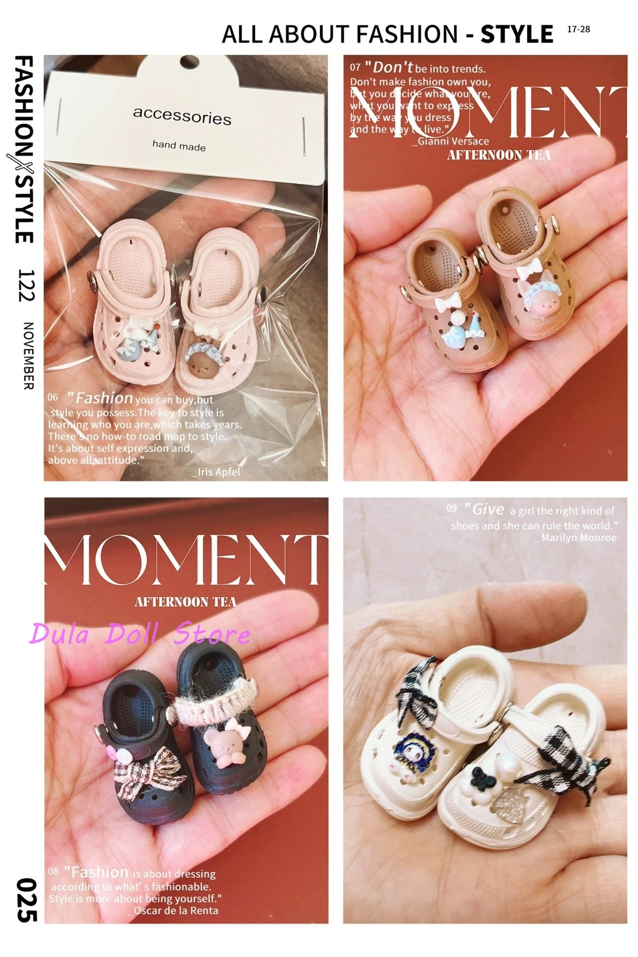 

Dula Doll White and pink perforated shoes (extra large) Blythe ob24 ob22 Landoudou Landazz little fish body Doll Accessories