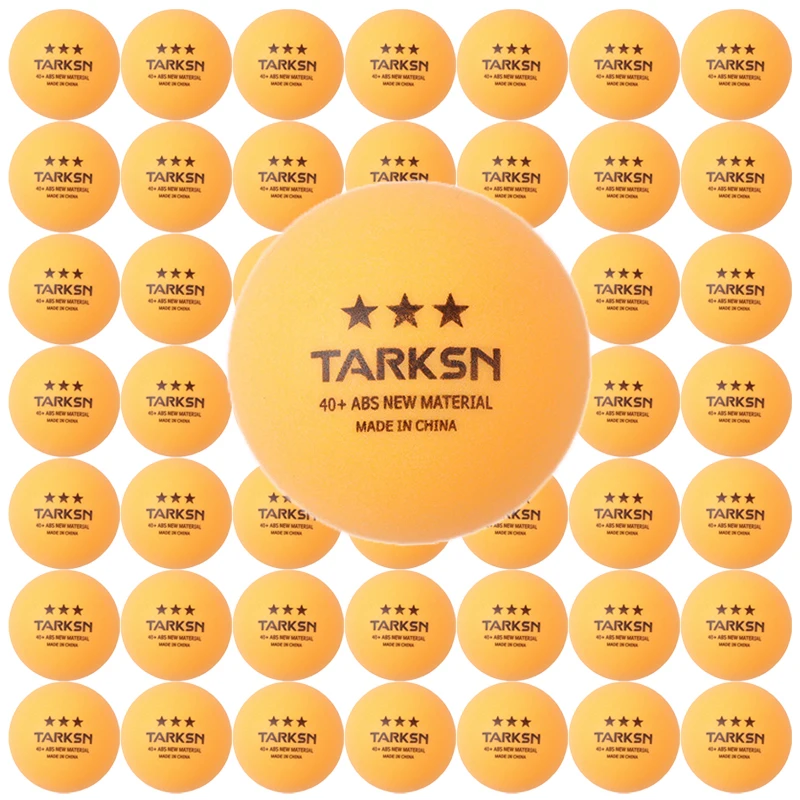 Tarksn 3 Stars Table Tennis Balls 40+ New ABS Plastic Professional Ping Pong Balls with Good Bounce for Competition Training