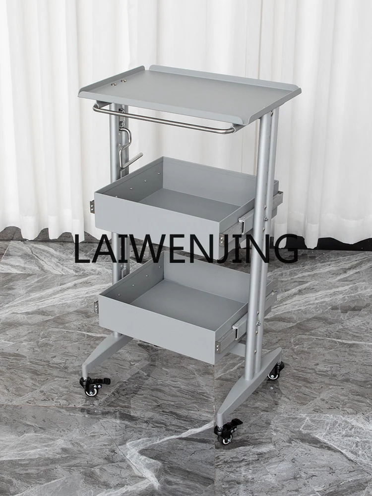 

Beauty Trolley Special Instrument Shelf Barber Shop Hot Dyeing Manicure Implement Stainless Steel Cart