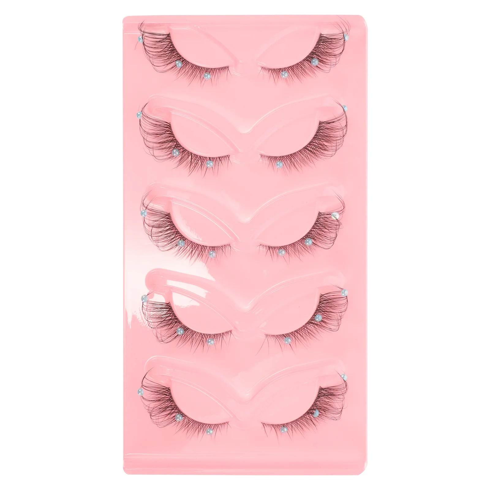 5 أزواج رموش اصطناعية بريق الرموش الصناعية حليقة لاش ملحقات للمرحلة حفل زفاف ماكياج بريق البريق محسن العين