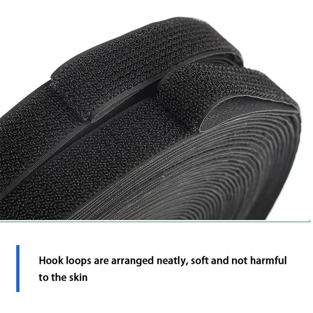 New Adjustable Hook And Loop Straps With 25 Buckles Free Cut Length Cord Straps Black Cable Wire Manageme