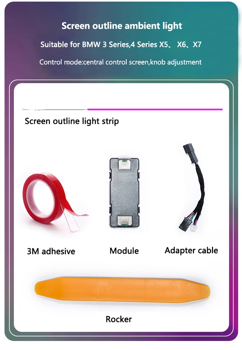 LED für BMW Instrument Umgebungsbeleuchtung für BMW 2/3/4/7 Serie X5 X6 X7 M3 M4 G20 G22 G80 G82 Gebogenes Display Umgebungsbeleuchtung – Detail 15