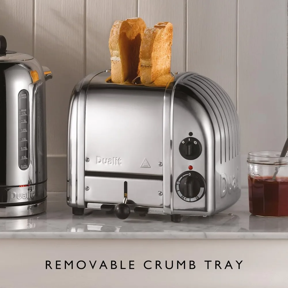 Tostadora de 2 rebanadas, cromada