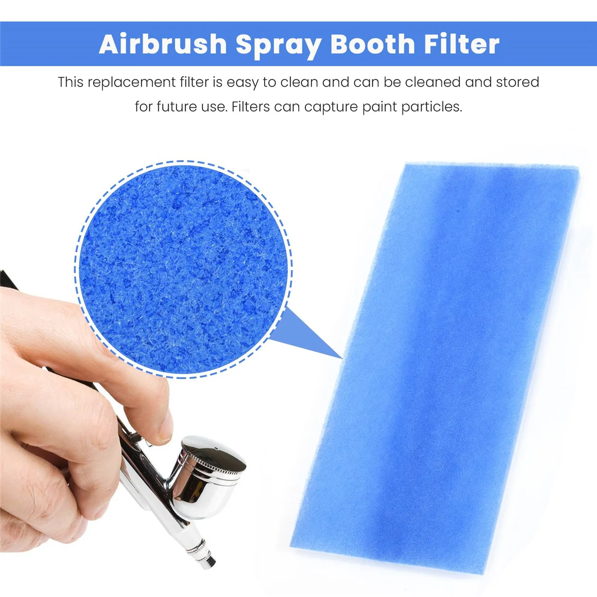 Airbrush Hobby Airbrush Booth Filter Set, Fiberglass Booth Replace Filter Compatible for Master, Paasche 2 Pieces