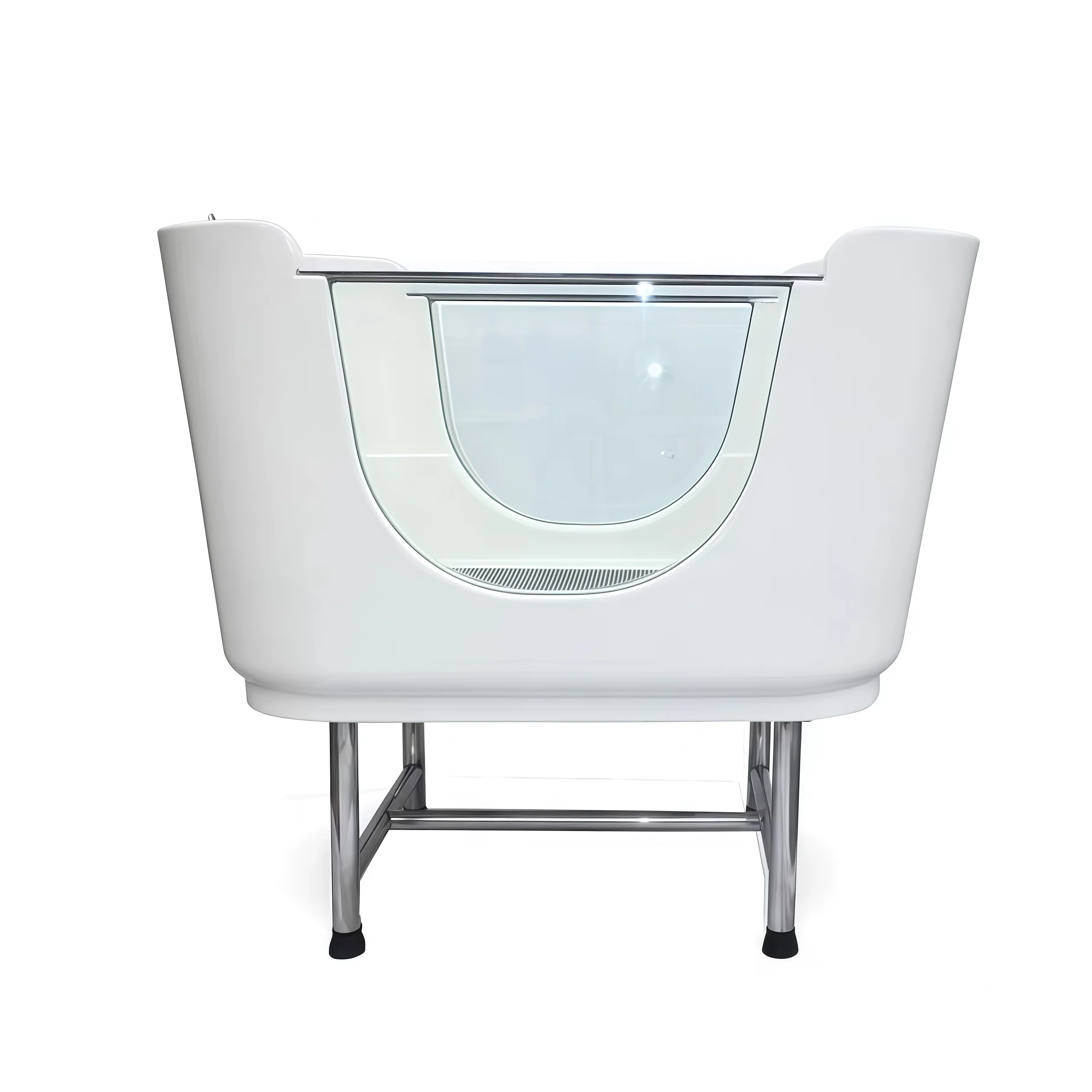 Dog Bathing Machine Small Dog Grooming Bath Tub Pet Bathing Tub Stylish Minimalist Glass Plastic Bathtub
