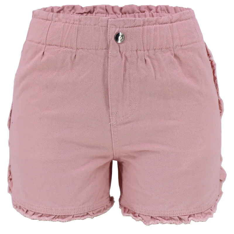 Pantalones cortos vaqueros informales para mujer, Shorts de Color liso con flecos, moda de verano, novedad de 2023