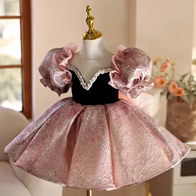 

Children's Formal Dress Princess Dress Girl's Birthday First Birthday Evening Dress Piano Performance Costume Girl's Dress High-